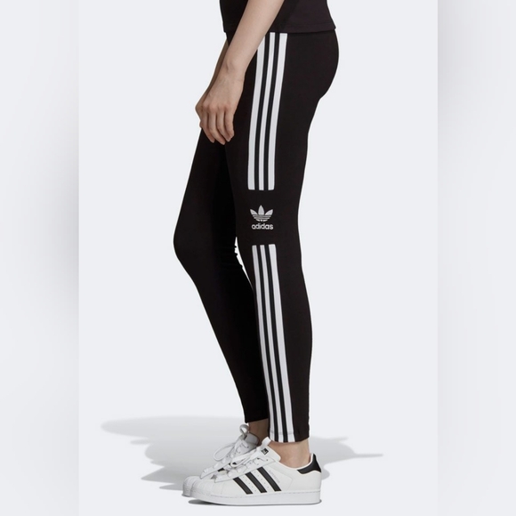 NWT Adidas Women’s Trefoil Tights Black and White Small - Picture 1 of 7